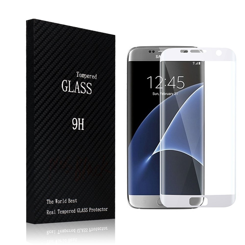 【送料無料】Galaxy S7 Edge フィルム 3D曲面専用強化ガラスフィルム 指紋防止 耐衝撃 気泡レス 光沢 ミラー 全面保護 9H硬度 超薄型. 耐指紋コーティングがある ラウンド処理 飛散防止処理 高透過率 撥油性保護フィルム☆全5色