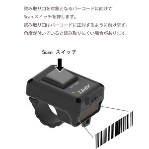 アイメックスWRS-100超軽量小型ウェアラブルCCDリングスキャナBluetooth4.2(BLE)【代引手数料無料】♪