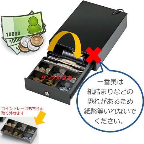 【メーカー在庫限りで販売終了】A4サイズ軽量モジュラドロアTWD-A4(ミルク)プリンタ接続モジュラタイプ205×298×87.5mm
