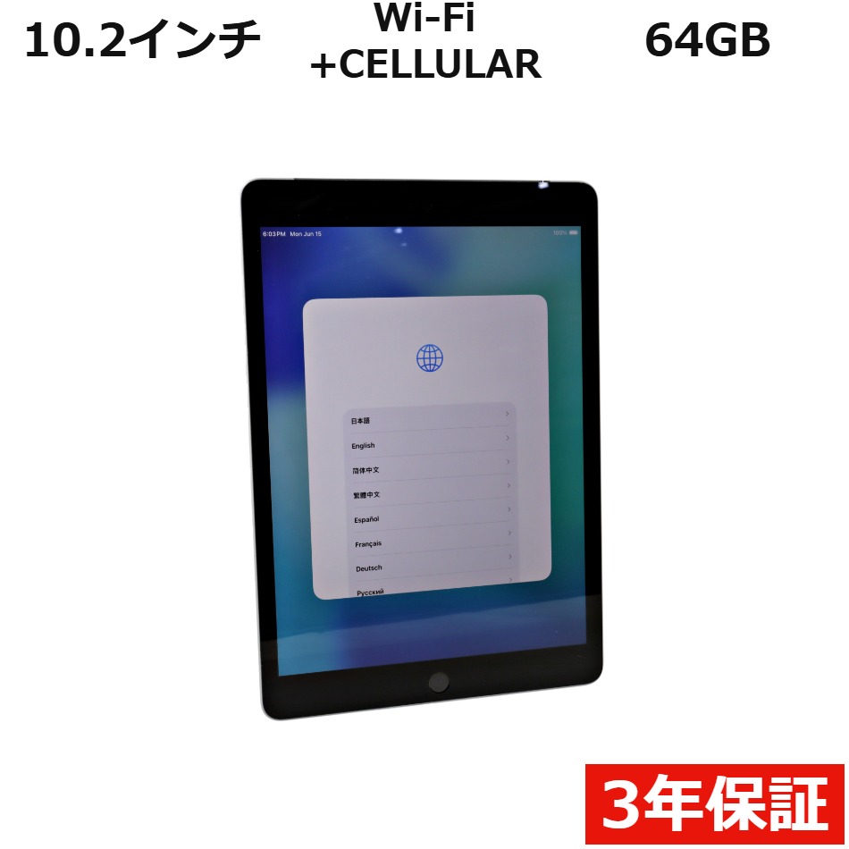 [3-Year Warranty] APPLE iPad WI-FI + CELLULAR 64GB [9th Generation] 64GB RAM 3GB APPLE iPadOS Used Return Free Shipping Used Tablet Used Tablet Device Tablet PC Tablet Main Unit Device iPad