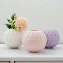 花瓶 テマリ フラワーベース 陶器 丸形 ピンク/ホワイト/パープル 花器 手毬 和 おしゃれ インテリア