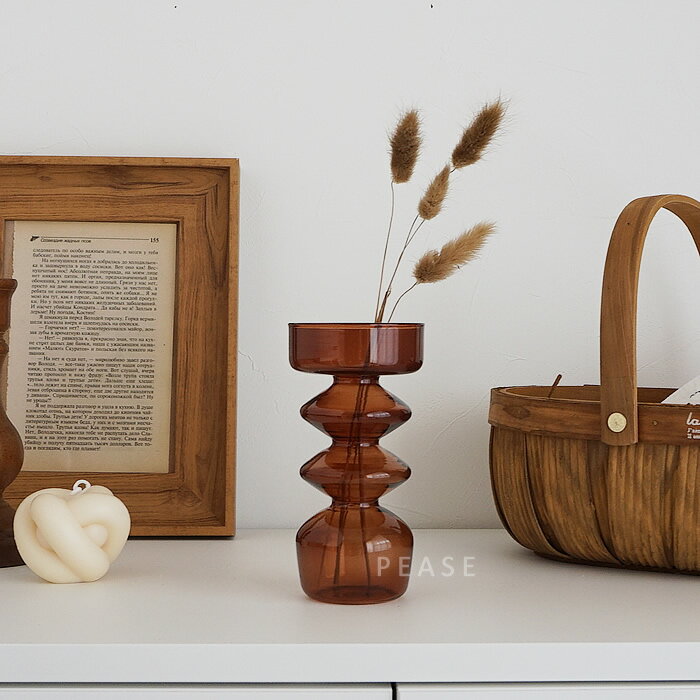 【セール 全品5%OFFクーポン】【最強配送】フラワーベース 花瓶 ガラス 一輪挿し おしゃれ 花器 ガラスベース 丸 丸型 海外インテリア 韓国インテリア 北...