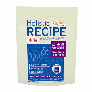 【ホリスティックレセピー】ラム＆ライス成犬　中粒 6.4kg (400g×16)