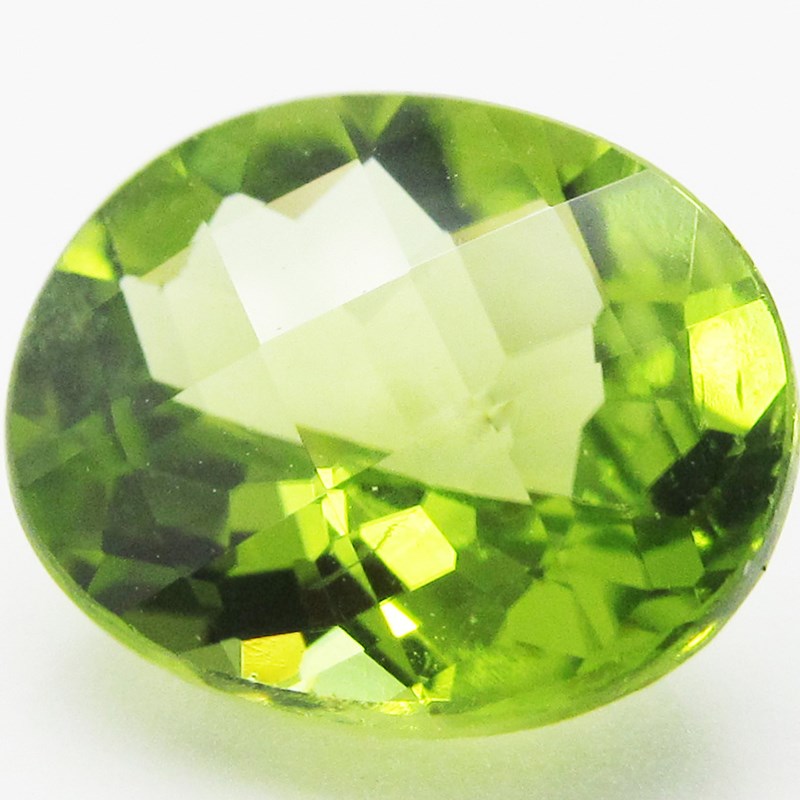 天然ペリドット 天然石 ペリドット カンラン石 宝石 ルース カラット 誕生石 8月【 並級 3.550 CT 11.0mm×9.0mm×5.25mm オーバル ファセットカット ファセット ダイヤモンドカット 】