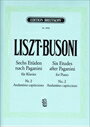ピアノ 楽譜 リスト‐ブゾーニ | パガニーニによる6つの練習曲　第2番「アンダンティーノ・カプリッチョーゾ」 | Six Etudes after Paganini No.2 