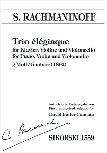 ピアノ 楽譜 ラフマニノフ | 悲しみの三重奏曲 ト短調 | Trio elegiaque G minor (1892)