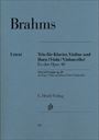 ピアノ 楽譜 ブラームス | ホルン三重奏　変ホ長調　作品40 | Trio fur klavier,violin und Horn(Viola/Violoncello) Es dur Op.40