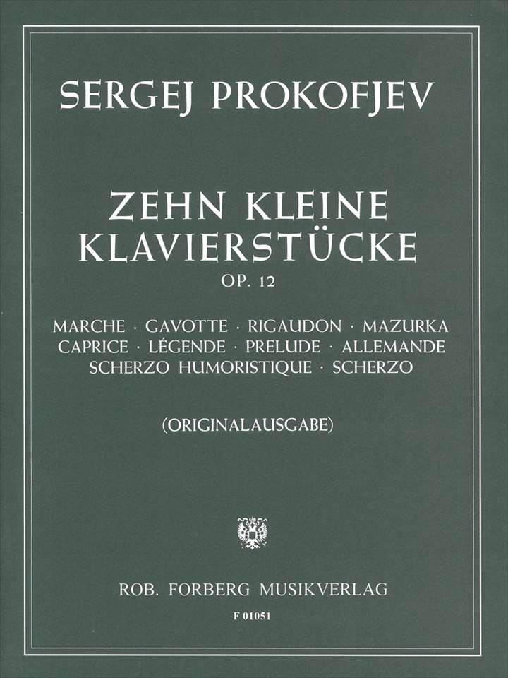 ピアノ 楽譜 プロコフィエフ | 10の小品 作品12 オリジナル版 | 10 KLEINE KLAVIERSTUCKE OP.12 ORIGINALAUSGABE
