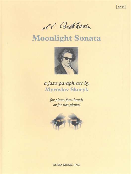 ピアノ 楽譜 スコリク | ベートーヴェン：月光ソナタ　ジャズ・パラフレーズ(1台4手／2台4手) | Beethoven：Moonlight Sonata(1P4H／2P4H)