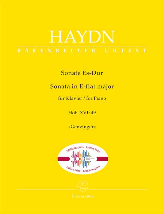 ピアノ 楽譜 ハイドン | ソナタ 変ホ長調 「ゲンツィンガー」Hob.XVI:49 | Sonata in E flat major Hob.XVI:49 Genzinger