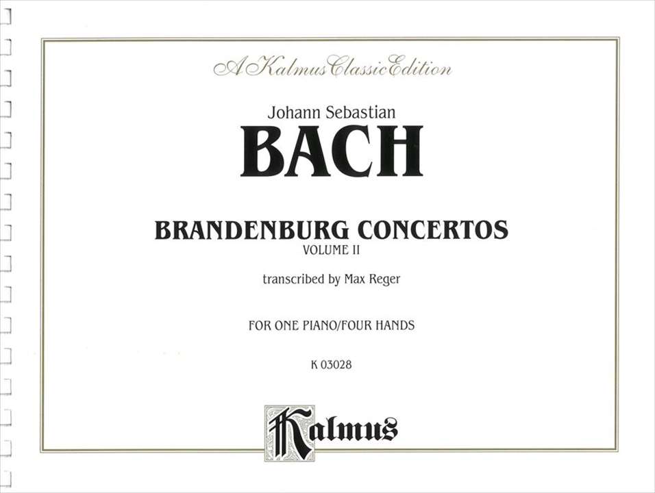 ピアノ 楽譜 J.S.バッハ | ブランデンブルク協奏曲集 第2巻 (1台4手編曲) | Brandenburg Concertos Vol 2(1P4H)