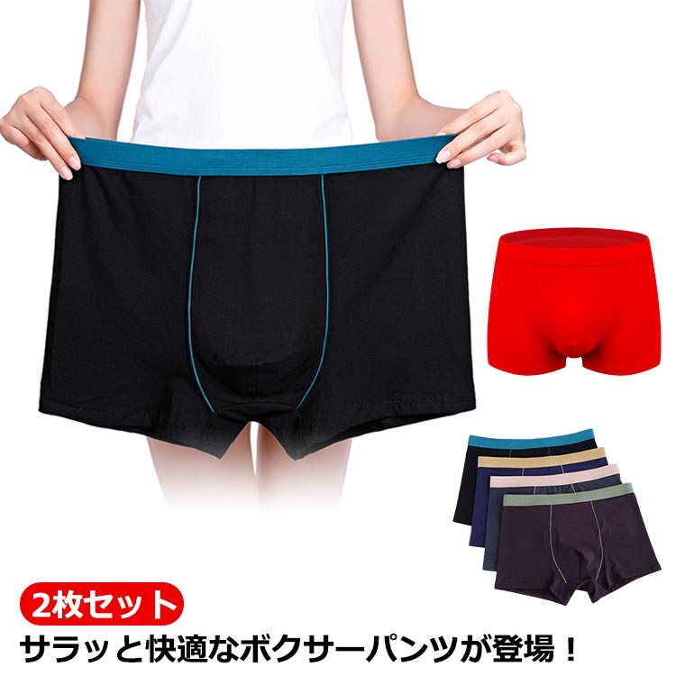 Men'S Underwear - 送料無料 男性用 パンツ メンズ 下着 ローライズ アンダーウェア 2枚セット 前閉じ 綿 インナー アンダーウェア インナーウエア ギフト ボクサーブリーフ コットン 肌着 シンプル ボクサーパンツ