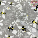 Westfalenstoffe カットクロス【約48cmx48cm】 ☆Kyoto Insect☆虫 花 蜂 蝶 ベージュ ホワイト イエロー ブラックウエスト...