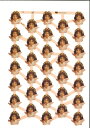 ドイツ製 クロモス☆天使のモチーフ 女の子 エンジェル 33カット☆(33 Engelköpfe)デコパージュ コラージュ スクラップピクチャー ダイカット エンボス アンティーク