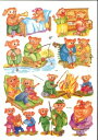 ドイツ製 クロモス☆ぶたファミリーの休日 動物☆(verspielte Schweine)デコパージュ コラージュ スクラップピクチャー ダイカット エンボス ...