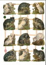 ドイツ製 クロモス☆ラット ねずみ 動物☆(Ratten)デコパージュ コラージュ スクラップピクチャー ダイカット エンボス アンティーク