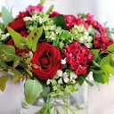 ti-flair 素敵な ペーパーナプキン デコパージュ ☆写真風 赤い薔薇の花束 ローズ 花柄☆(Red Bouquet)（1枚/バラ売り)