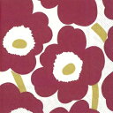 marimekko マリメッコ 可愛い ペーパーナプキン デコパージュ☆UNIKKO dark red gold ウニッコ ダークレッドゴールド 花柄☆(20枚...