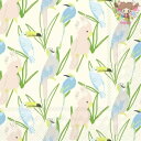 ドイツ IHR 可愛い ペーパーナプキン デコパージュ☆パステル調 可愛い南国の鳥 オウム 鳥☆(CARA blue green)(1枚/バラ売り)