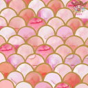 PPD 可愛い ペーパーナプキン デコパージュ☆インクアート風うろこ柄 ピンク ゴールド ☆(Art D?co)(1枚/バラ売り)