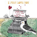 PPD 素敵な ペーパーナプキン デコパージュ☆カモメのラブレター ハート 鳥 船 地図 タイプライター☆(Just Love You)(1枚/バラ売り)