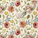 ★ドイツ IHR 可愛い ペーパーナプキン デコパージュ☆フラワーストーリー クリーム ローズ 花柄☆( FLOWER STORY cream)(1枚/バラ売り...