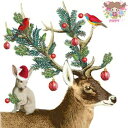 PPD 素敵な ペーパーナプキン デコパージュ☆クリスマスバディー しか うさぎ 小鳥 クリスマスデコレーション クリスマス☆(X-Mas Buddies)(1...