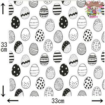 ����ŷ�����ѡ�SALE 20��OFF&�����ݥ�Ambiente �ڡ��ѡ��ʥץ����Easter Eggs All Over Black�� ��1��/�Х����� �������������å� �֥�å� ���饹�� �ɥå� ������ ��Ũ ��ޯ�� �ǥ��ѡ�����