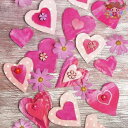 Ambiente ペーパーナプキン☆Hearts All Over☆ (1枚/バラ売り) ハート ピンク ドット 木目 花柄 オランダ 素敵 お洒落 デコパージ...