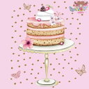 Nouveau ペーパーナプキン ☆Sweet Dream☆(1枚/バラ売り)ケーキ 蝶々 ドット デコパージュ ペーパーナプキン