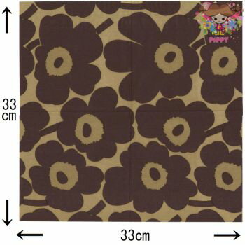 marimekko マリメッコペーパーナプキン ☆UNIKKO linen bordeaux☆（1枚/バラ売り）...