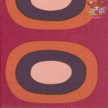 marimekko マリメッコペーパーナプキン ☆MELOONI bordeaux☆（1枚/バラ売り）メローニ ボルドー デコパージュ カルトナージュ 可愛い 素敵 お洒落 北欧