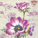ドイツ IHR ペーパーナプキン☆AVA linen☆(1枚/バラ売り)花柄 ペーパーナプキン デコパージュ 可愛い お洒落 素敵 アネモネ