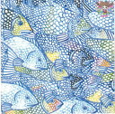 Fasana ペーパーナプキン☆Rainbow fishs☆ (1枚/バラ売り)レインボーフィッシュ 魚 カラフル 素敵 お洒落 デコパージュ
