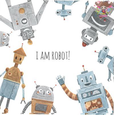 楽天Pippy 2号店Fasana ペーパーナプキン☆I am Robot☆ （1枚/バラ売り）ロボット おもちゃ 子供 かわいい デコパージュ
