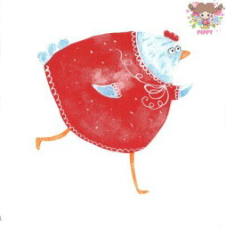Fasana ペーパーナプキン☆Running chicken☆（1枚/バラ売り）ニワトリ 鳥 動物 かわいい デコパージュ