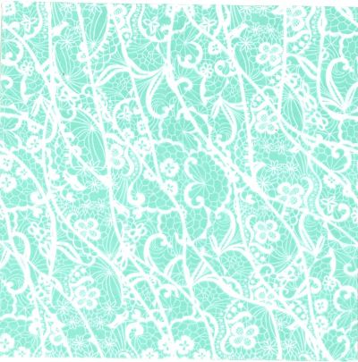 Fasana ペーパーナプキン☆Mint lace pattern☆（1枚/バラ売り）ミント レース パターン 素敵 デコパージュ