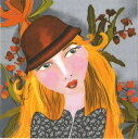 Fasana ペーパーナプキン☆Sue with Flowers☆(20枚入り)イラスト 女性 人 花柄 デコパージュ
