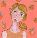 Fasana ペーパーナプキン☆Sally with Oranges☆(20枚入り)イラスト 女性 人 花柄 デコパージュ