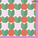 Paper Design ペーパーナプキン ☆Retro Apple☆（1枚/バラ売り）レトロ アップル リンゴ フルーツ 可愛い 素敵 お洒落 デコパージュ