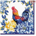 Paw ペーパーナプキン☆Rustic Morning☆(1枚/バラ売り)鶏 シャクヤク 花柄 鳥 デコパージュ 素敵 お洒落 可愛い