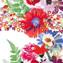 PPD ペーパーナプキン☆Abstract Allure☆(1枚/バラ売り)絵画風 花柄 パターン デコパージュ