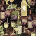 IHR ペーパーナプキン☆REGAL WINE☆(1枚/バラ売り)ワイン シャンパン ボトル グラス ぶどう デコパージュ