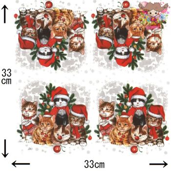 IHR ペーパーナプキン☆CAT-MAS☆（1枚/バラ売り）猫 ねこ ネコ クリスマスツリー サンタクロース オーナメント クリスマス デコパージュ pippy-2-10018750 Pippy 2号店 サンプル画像2