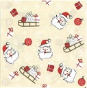 Paper+Design ペーパーナプキン ☆Joyous season☆(1枚/バラ売り)サンタクロース ソリ プレゼント オーナメント 雪 クリスマス デコ...