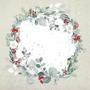 IHR ペーパーナプキン☆FELINA WREATH light grey☆（1枚/バラ売り）クリス ...