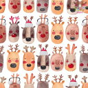 【カクテルサイズ】Fasana ペーパーナプキン☆funny winter deers☆ (20枚入り)(W24cm×L24cm) トナカイ シカ 鹿 クリスマ...