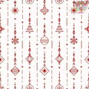 Fasana ペーパーナプキン☆Red Christmas Pattern☆(1枚/バラ売り)クリスマス クリスマスツリー ガーランド オーナメント レッド 赤...