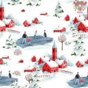 Fasana ペーパーナプキン☆winter wonderland☆(1枚/バラ売り)クリスマス 冬の景色 街 スケート 雪 素敵 可愛い お洒落 デコパージュ