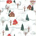 【カクテルサイズ】Fasana ペーパーナプキン☆winter wonderland☆ (1枚/バラ売り)(W24cm×L24cm) 住宅 山 冬の風景 木 森...